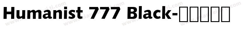Humanist 777 Black字体转换